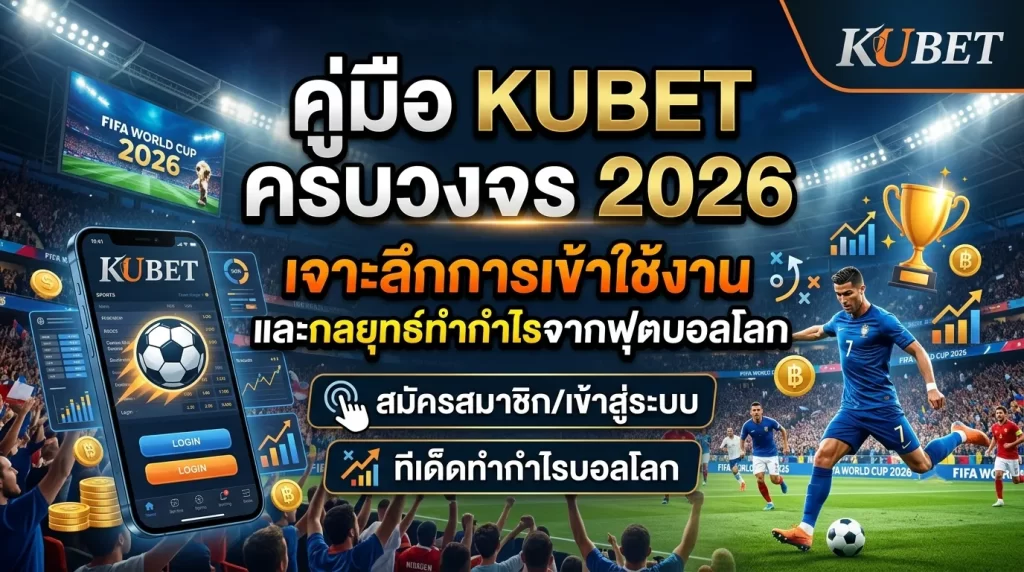 คู่มือ KUBET ครบวงจร 2026: เจาะลึกการเข้าใช้งานและกลยุทธ์ทำกำไรจากฟุตบอลโลก